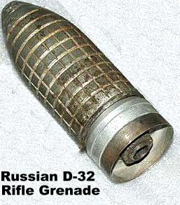 Photo of the D-32 rifle grenade used with the Russian Mosin-Nagan rifle grenade launcher.